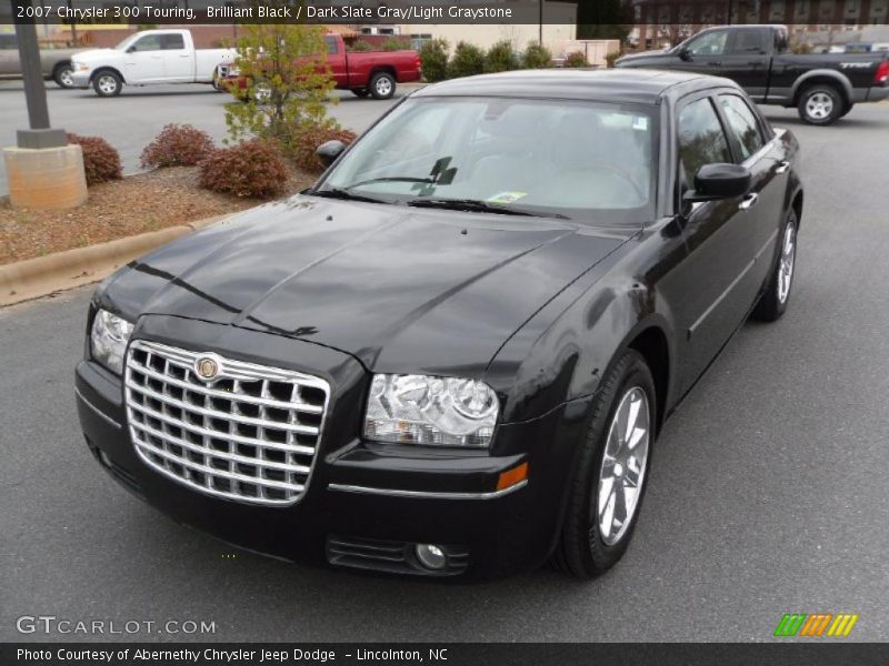 Brilliant Black / Dark Slate Gray/Light Graystone 2007 Chrysler 300 Touring