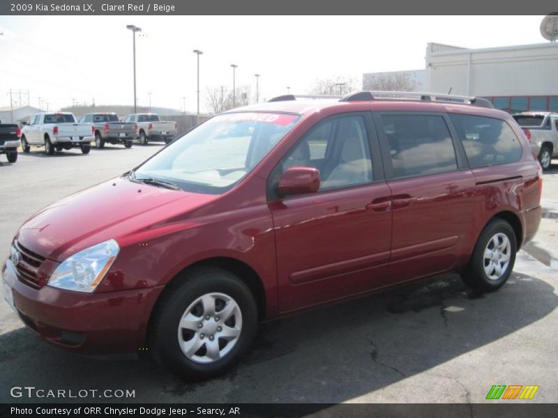 Claret Red / Beige 2009 Kia Sedona LX