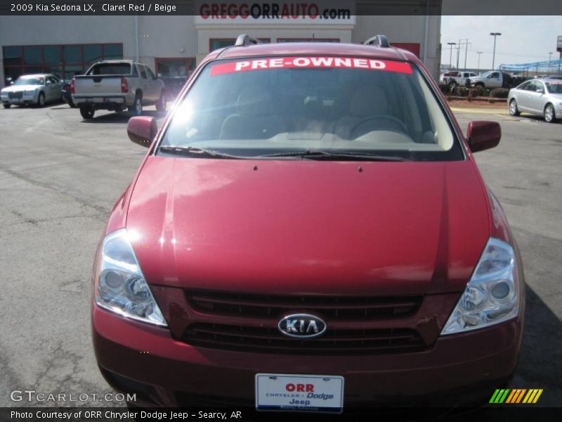 Claret Red / Beige 2009 Kia Sedona LX