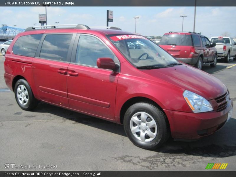 Claret Red / Beige 2009 Kia Sedona LX