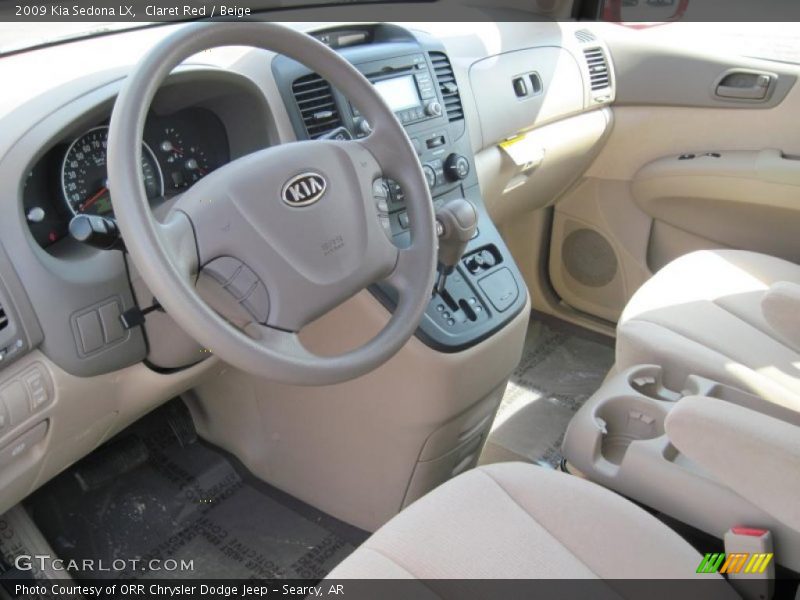 Claret Red / Beige 2009 Kia Sedona LX