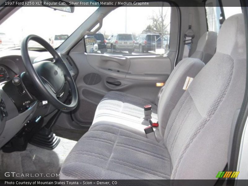 Silver Frost Pearl Metallic / Medium Graphite 1997 Ford F250 XLT Regular Cab