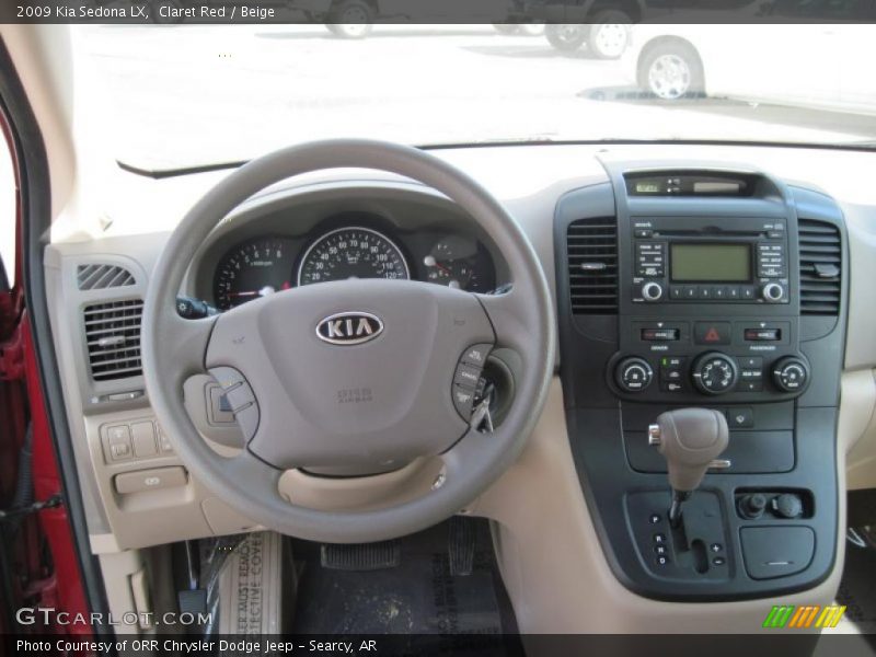 Claret Red / Beige 2009 Kia Sedona LX