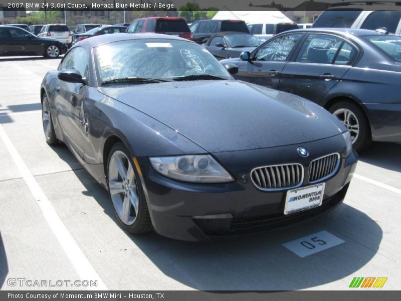 Monaco Blue Metallic / Beige 2007 BMW Z4 3.0si Coupe