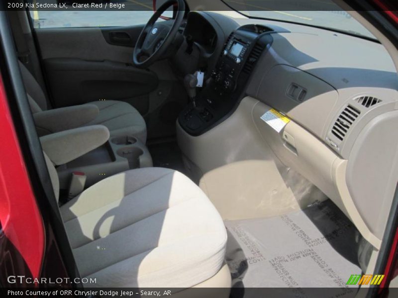 Claret Red / Beige 2009 Kia Sedona LX