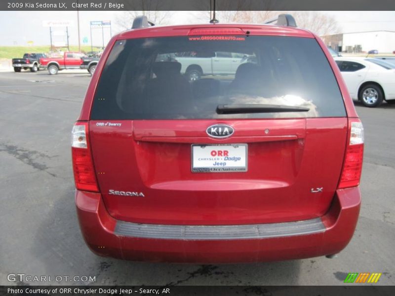Claret Red / Beige 2009 Kia Sedona LX