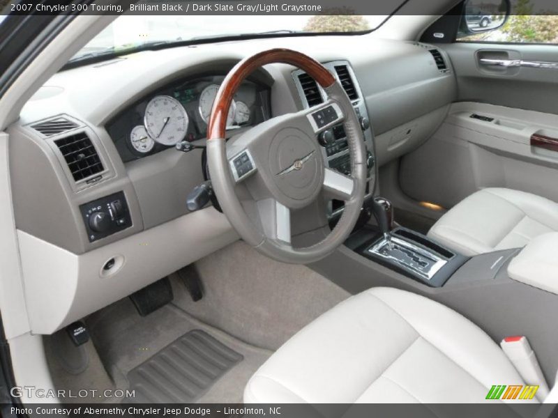 Brilliant Black / Dark Slate Gray/Light Graystone 2007 Chrysler 300 Touring