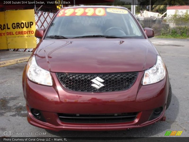 Vivid Red / Black 2008 Suzuki SX4 Sport Sedan