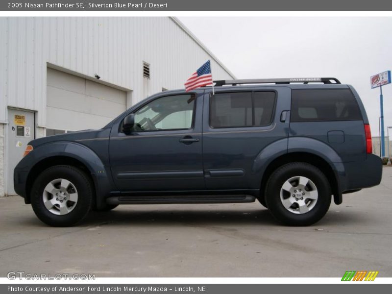 Silverton Blue Pearl / Desert 2005 Nissan Pathfinder SE