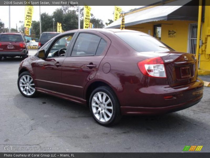 Vivid Red / Black 2008 Suzuki SX4 Sport Sedan