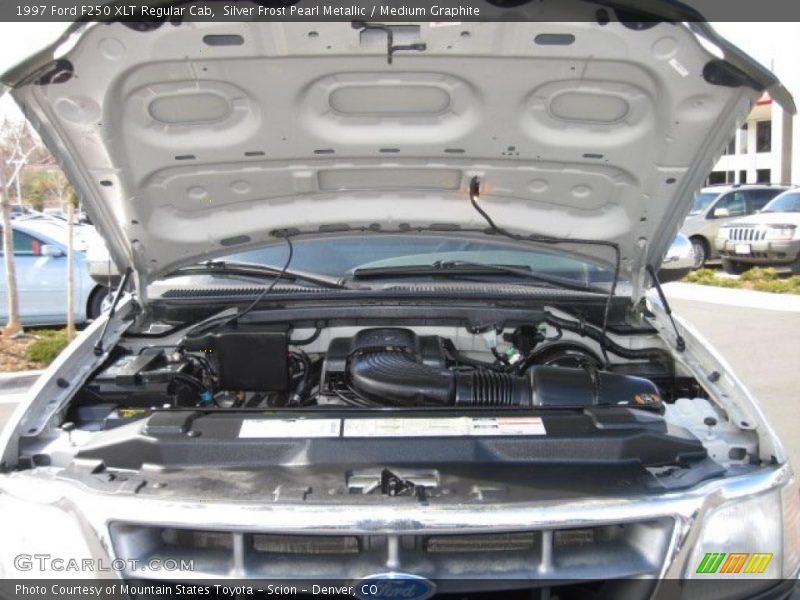 Silver Frost Pearl Metallic / Medium Graphite 1997 Ford F250 XLT Regular Cab