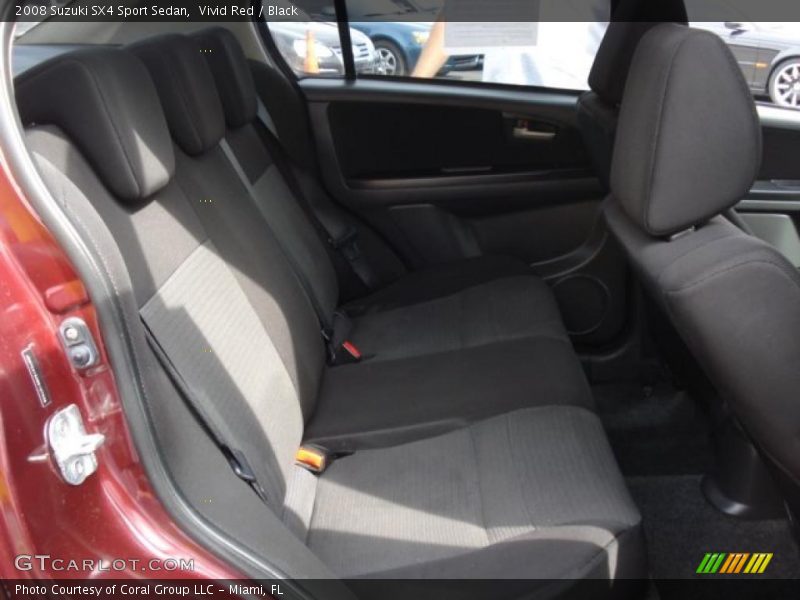 Vivid Red / Black 2008 Suzuki SX4 Sport Sedan