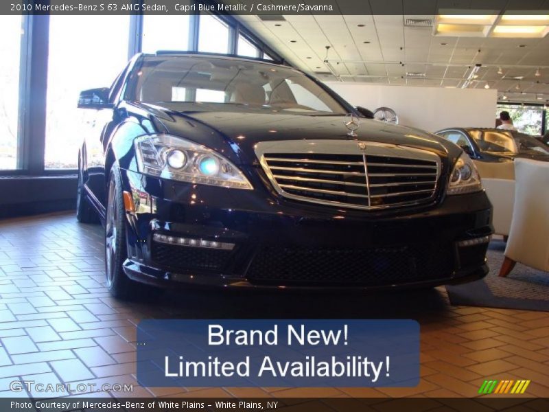 Capri Blue Metallic / Cashmere/Savanna 2010 Mercedes-Benz S 63 AMG Sedan