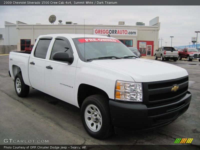 Summit White / Dark Titanium 2009 Chevrolet Silverado 1500 Crew Cab 4x4