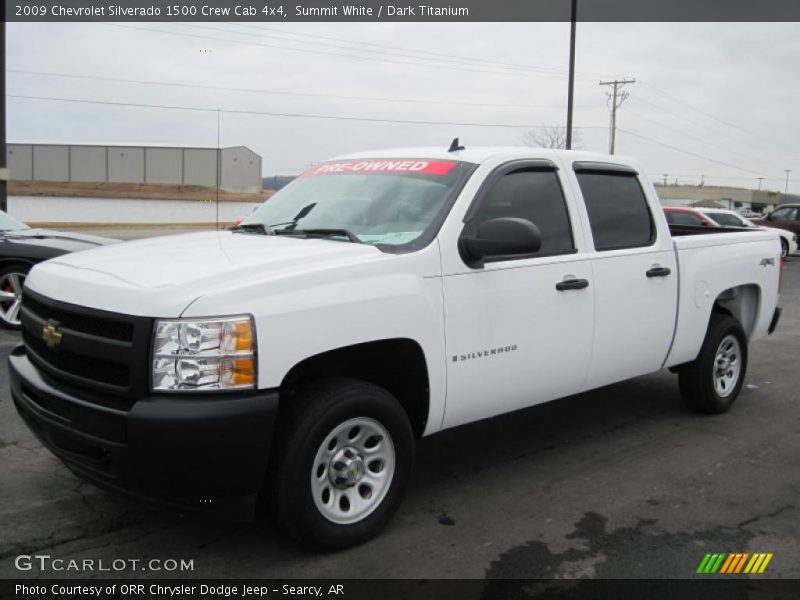 Summit White / Dark Titanium 2009 Chevrolet Silverado 1500 Crew Cab 4x4