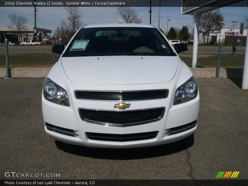 Summit White / Cocoa/Cashmere 2009 Chevrolet Malibu LS Sedan