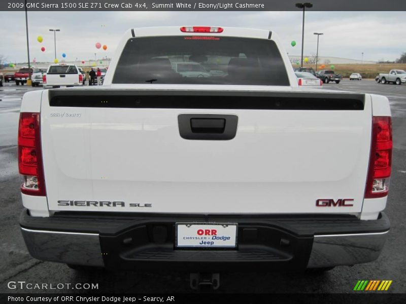 Summit White / Ebony/Light Cashmere 2009 GMC Sierra 1500 SLE Z71 Crew Cab 4x4