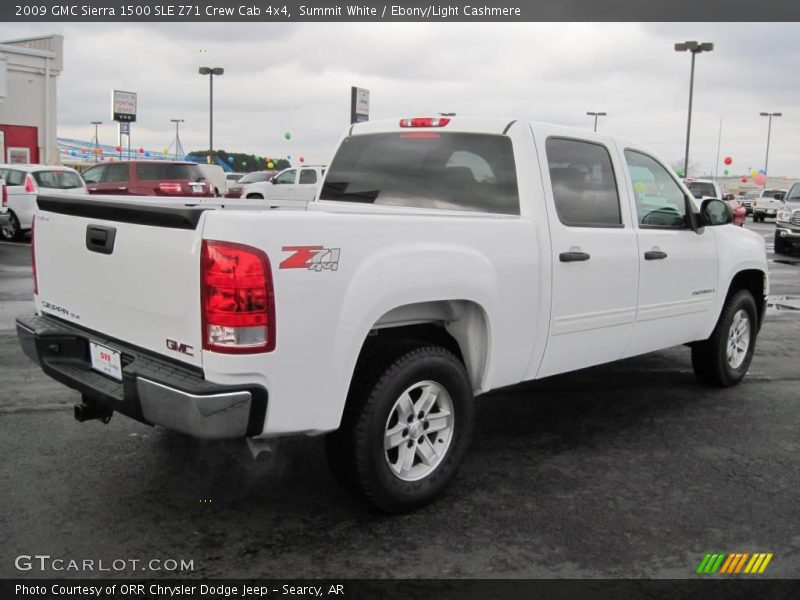 Summit White / Ebony/Light Cashmere 2009 GMC Sierra 1500 SLE Z71 Crew Cab 4x4