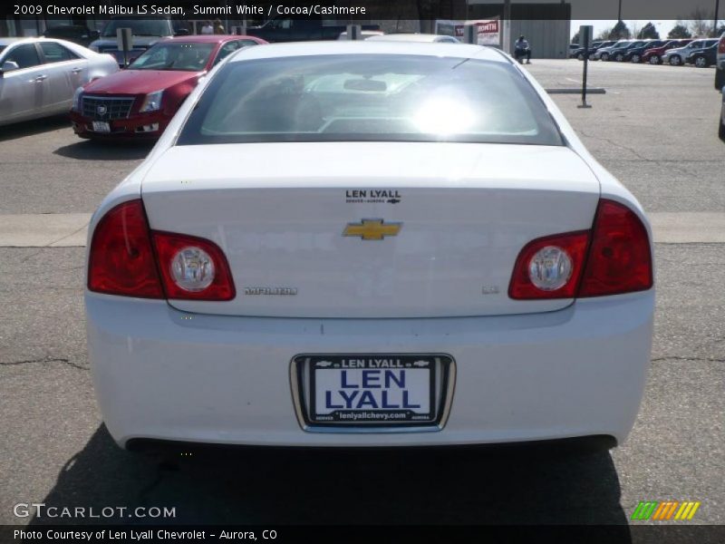 Summit White / Cocoa/Cashmere 2009 Chevrolet Malibu LS Sedan