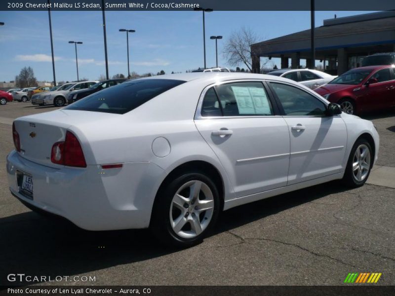 Summit White / Cocoa/Cashmere 2009 Chevrolet Malibu LS Sedan
