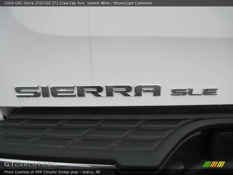 Summit White / Ebony/Light Cashmere 2009 GMC Sierra 1500 SLE Z71 Crew Cab 4x4