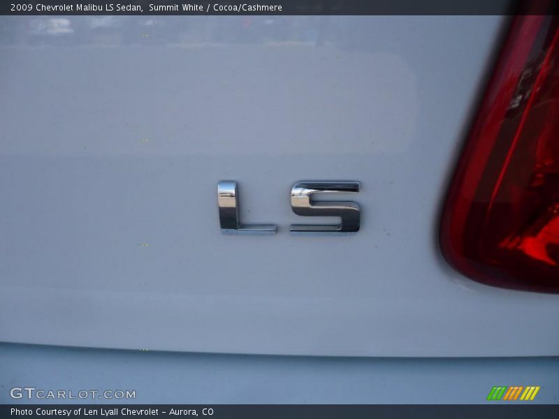 Summit White / Cocoa/Cashmere 2009 Chevrolet Malibu LS Sedan