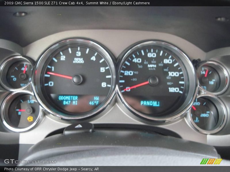 Summit White / Ebony/Light Cashmere 2009 GMC Sierra 1500 SLE Z71 Crew Cab 4x4