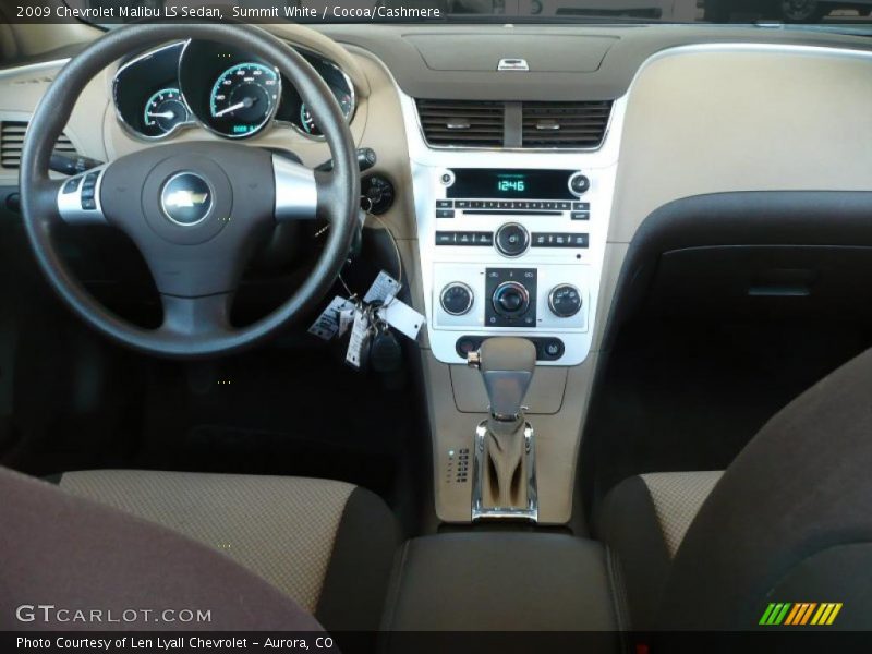 Summit White / Cocoa/Cashmere 2009 Chevrolet Malibu LS Sedan