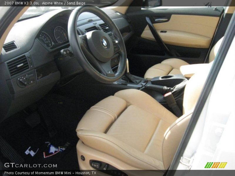 Alpine White / Sand Beige 2007 BMW X3 3.0si