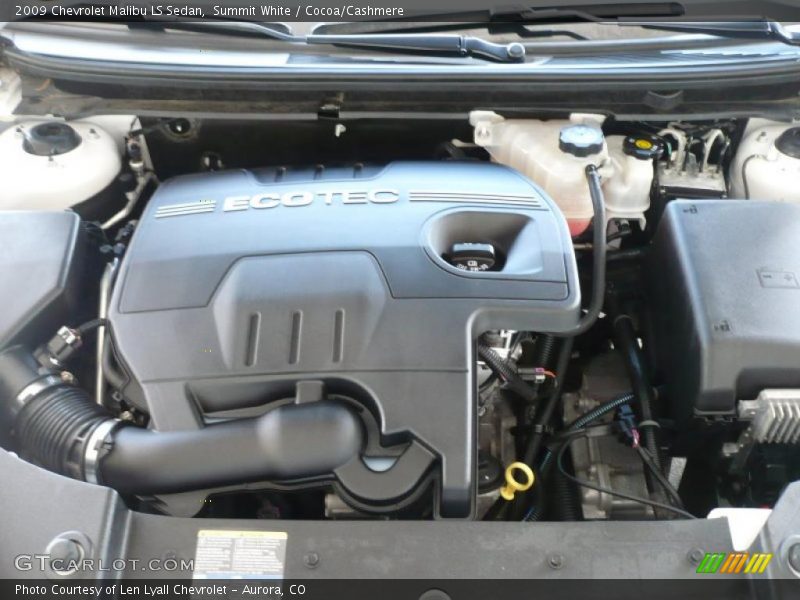 Summit White / Cocoa/Cashmere 2009 Chevrolet Malibu LS Sedan
