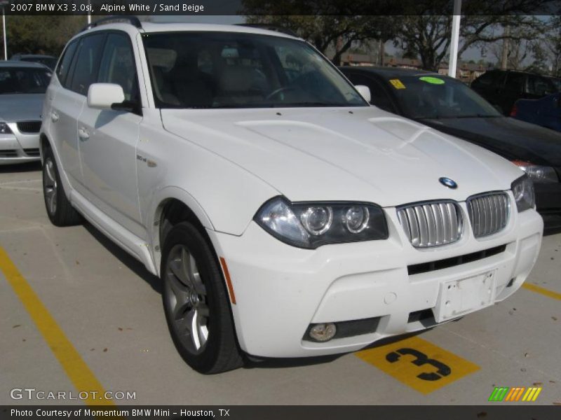 Alpine White / Sand Beige 2007 BMW X3 3.0si