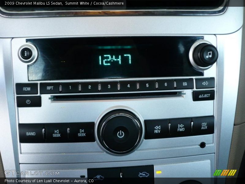 Summit White / Cocoa/Cashmere 2009 Chevrolet Malibu LS Sedan