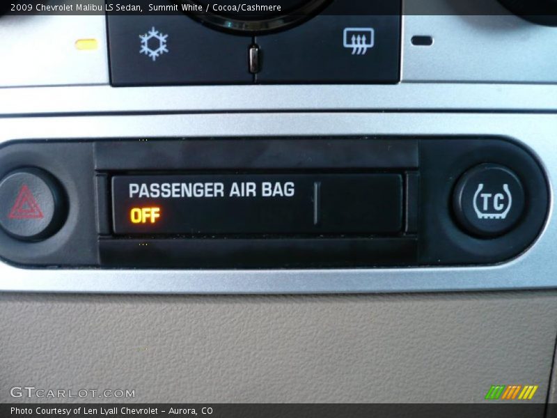 Summit White / Cocoa/Cashmere 2009 Chevrolet Malibu LS Sedan