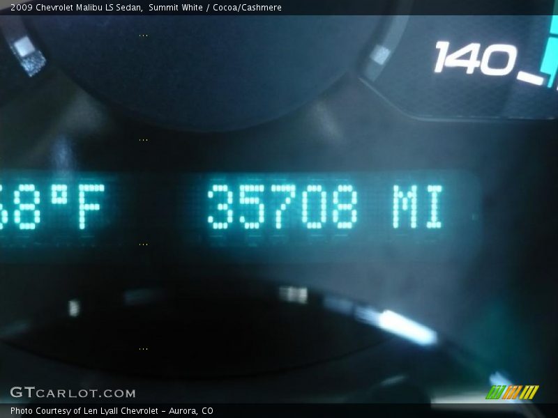 Summit White / Cocoa/Cashmere 2009 Chevrolet Malibu LS Sedan
