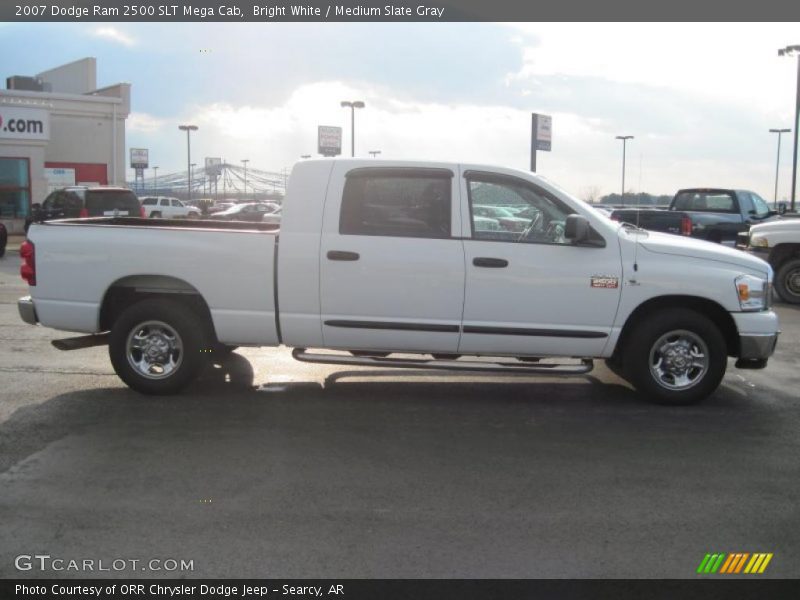 Bright White / Medium Slate Gray 2007 Dodge Ram 2500 SLT Mega Cab