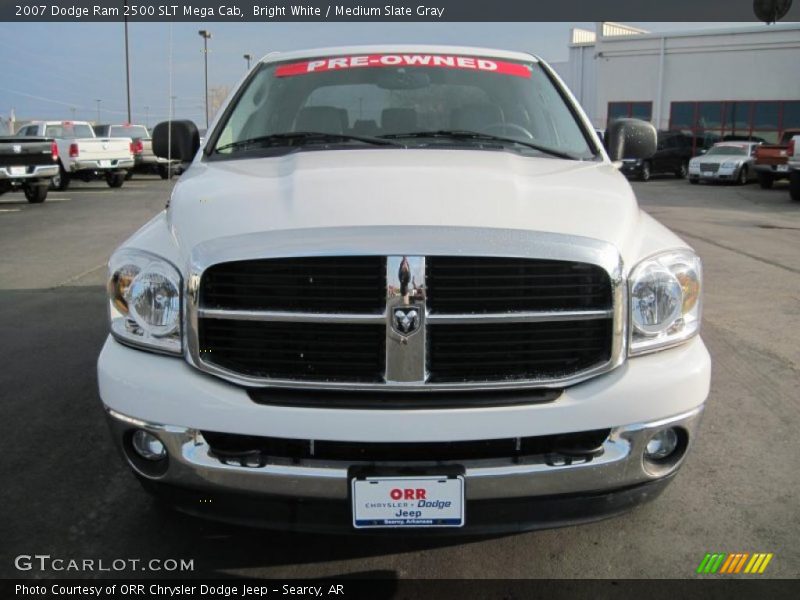 Bright White / Medium Slate Gray 2007 Dodge Ram 2500 SLT Mega Cab