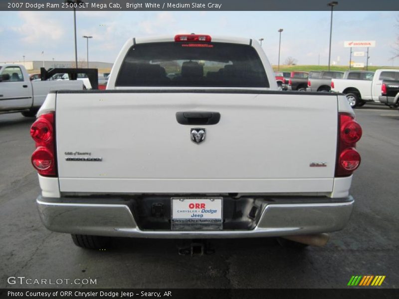 Bright White / Medium Slate Gray 2007 Dodge Ram 2500 SLT Mega Cab