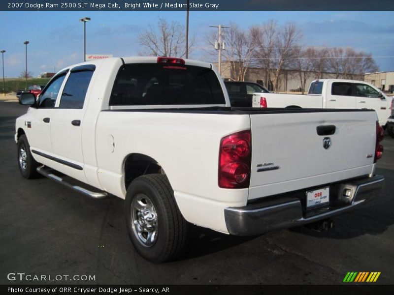 Bright White / Medium Slate Gray 2007 Dodge Ram 2500 SLT Mega Cab