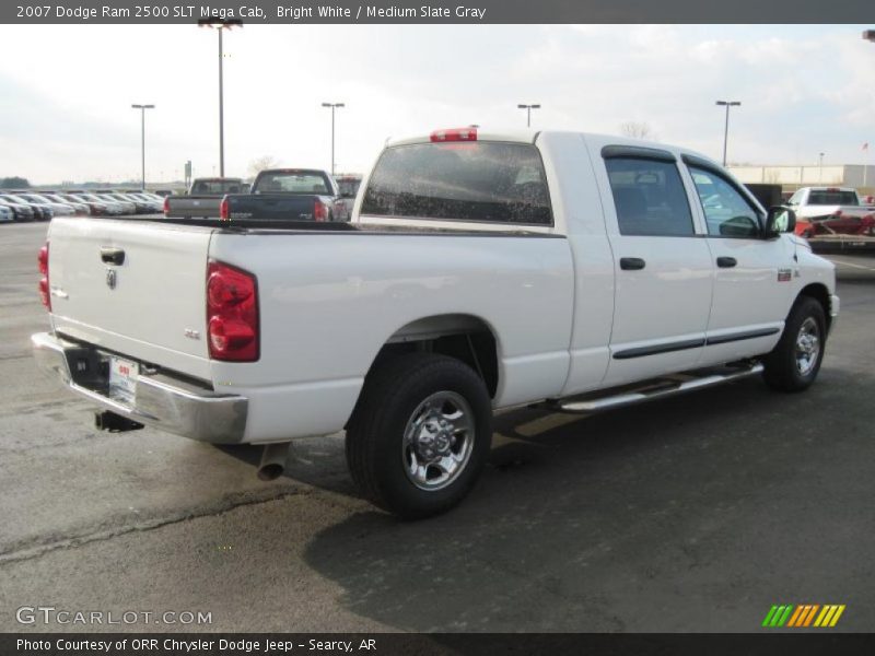 Bright White / Medium Slate Gray 2007 Dodge Ram 2500 SLT Mega Cab