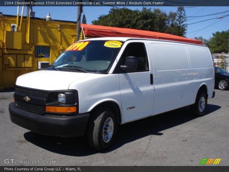 Summit White / Medium Dark Pewter 2004 Chevrolet Express 3500 Extended Commercial Van