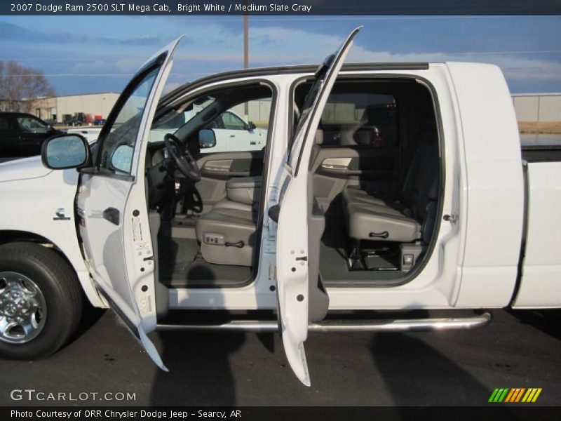 Bright White / Medium Slate Gray 2007 Dodge Ram 2500 SLT Mega Cab