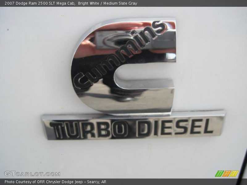 Bright White / Medium Slate Gray 2007 Dodge Ram 2500 SLT Mega Cab