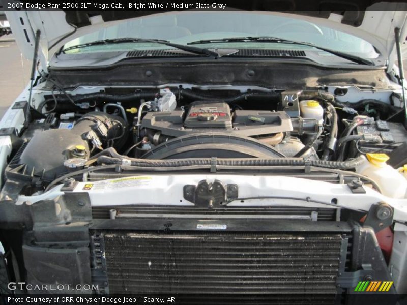 Bright White / Medium Slate Gray 2007 Dodge Ram 2500 SLT Mega Cab