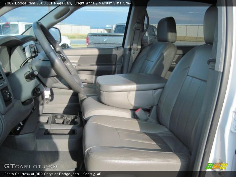 Bright White / Medium Slate Gray 2007 Dodge Ram 2500 SLT Mega Cab