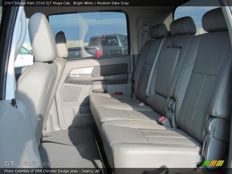Bright White / Medium Slate Gray 2007 Dodge Ram 2500 SLT Mega Cab