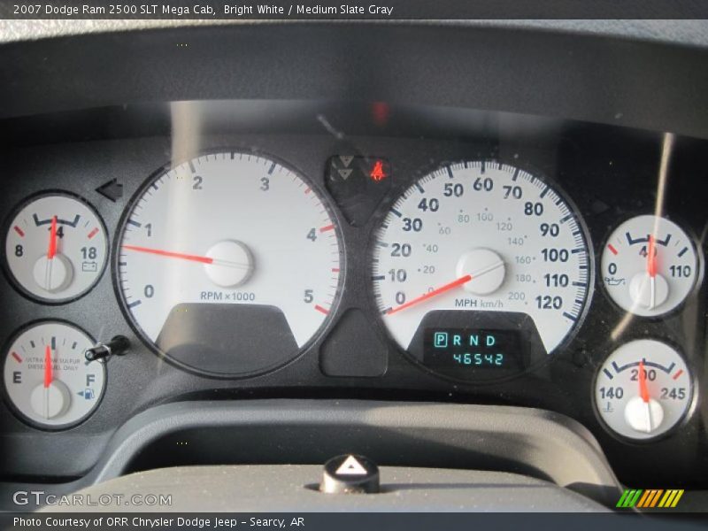 Bright White / Medium Slate Gray 2007 Dodge Ram 2500 SLT Mega Cab