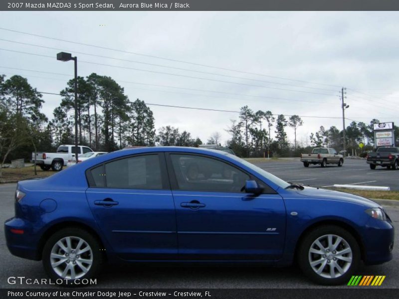 Aurora Blue Mica / Black 2007 Mazda MAZDA3 s Sport Sedan