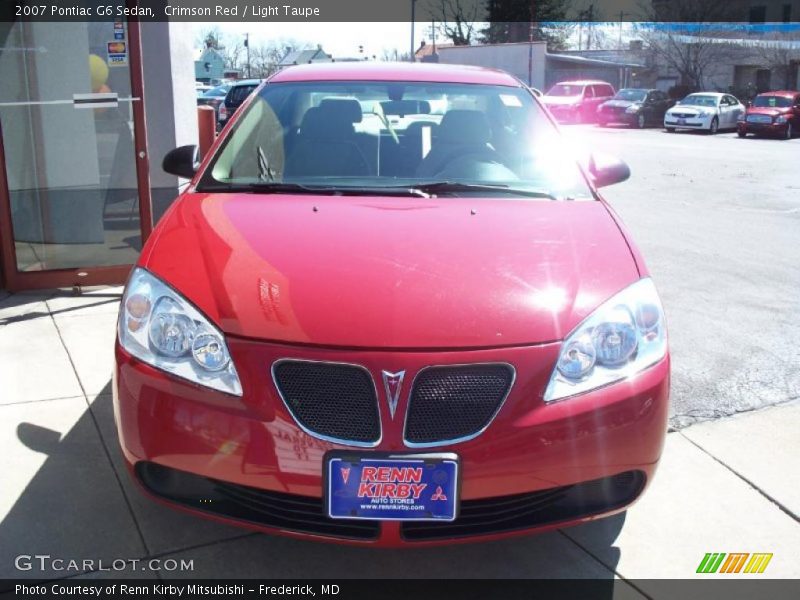 Crimson Red / Light Taupe 2007 Pontiac G6 Sedan