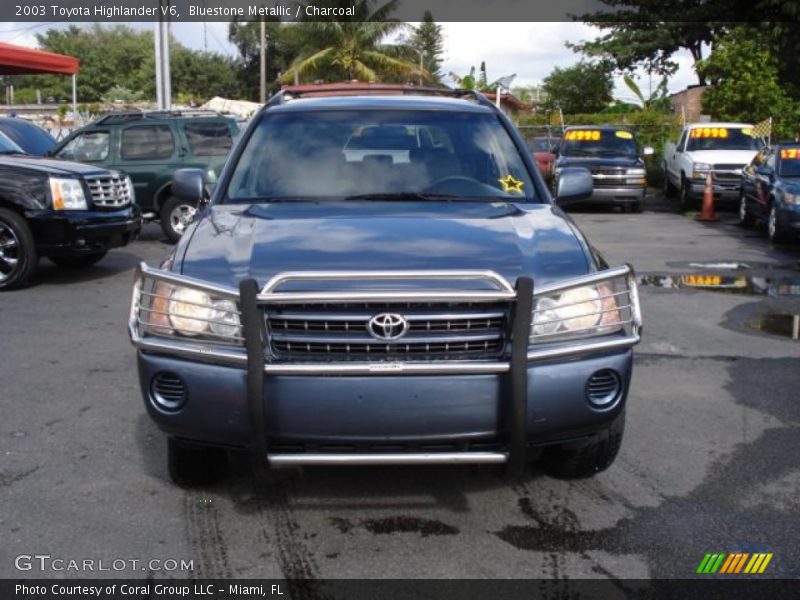 Bluestone Metallic / Charcoal 2003 Toyota Highlander V6