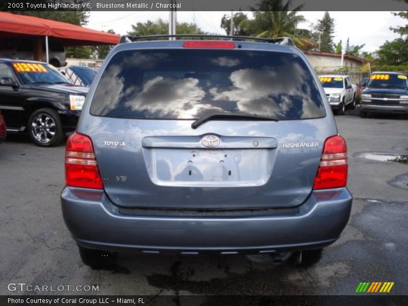 Bluestone Metallic / Charcoal 2003 Toyota Highlander V6